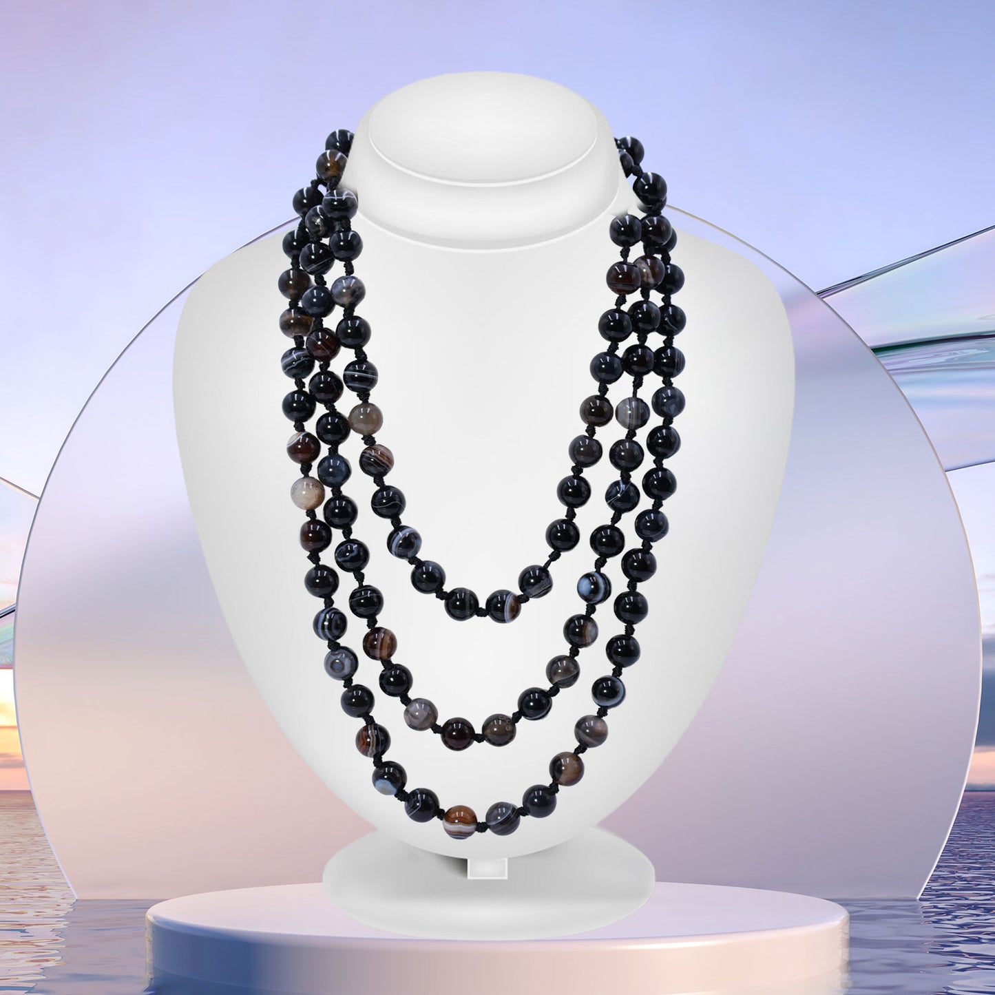Black Hakik Mala (108 Beads)