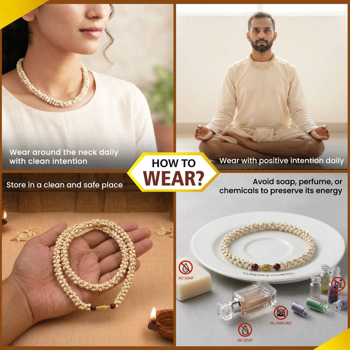 Braided Tulsi Mala
