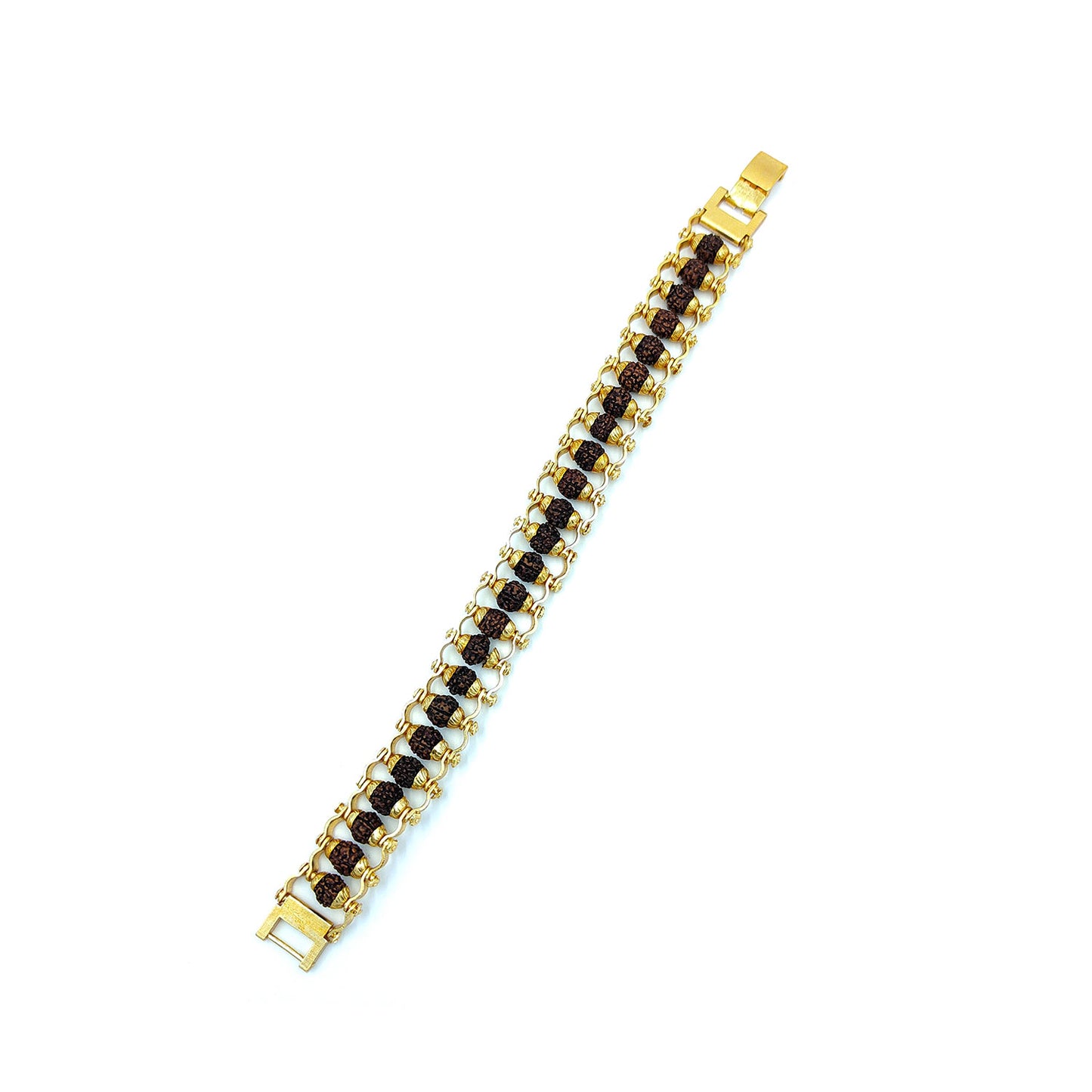 Brass Chain Rudraksha Bracelet