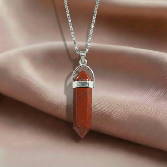 Red Jade Candle Pendant