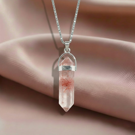 Ruby Quartz Candle Pendant