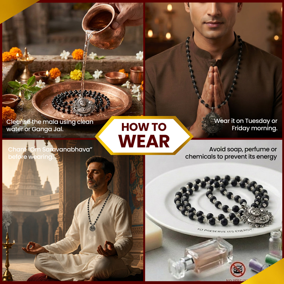 Silver Kartike Karungali Mala