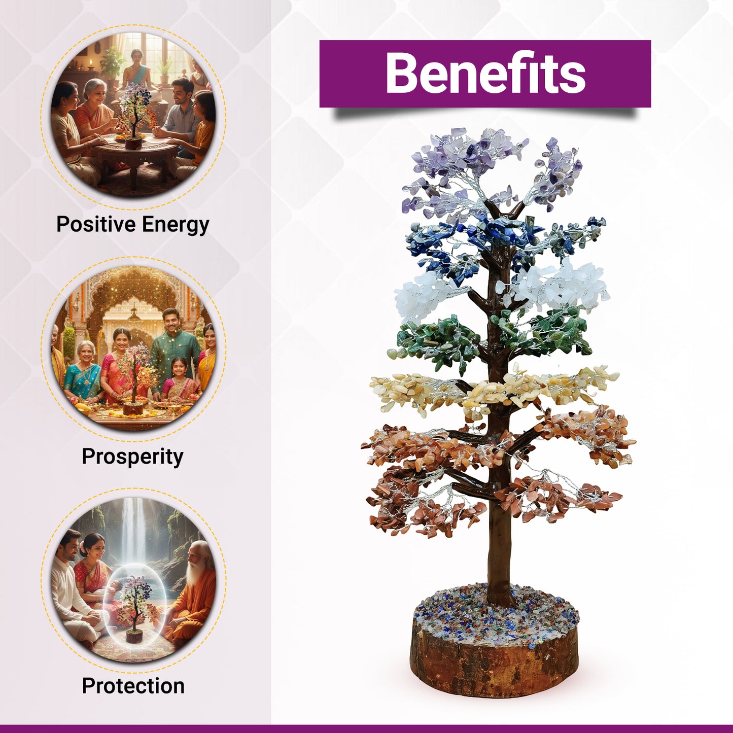 Seven Chakra Crystal Tree 1500 Beads