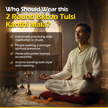 2 Round Iskcon Tulsi Kanthi Mala
