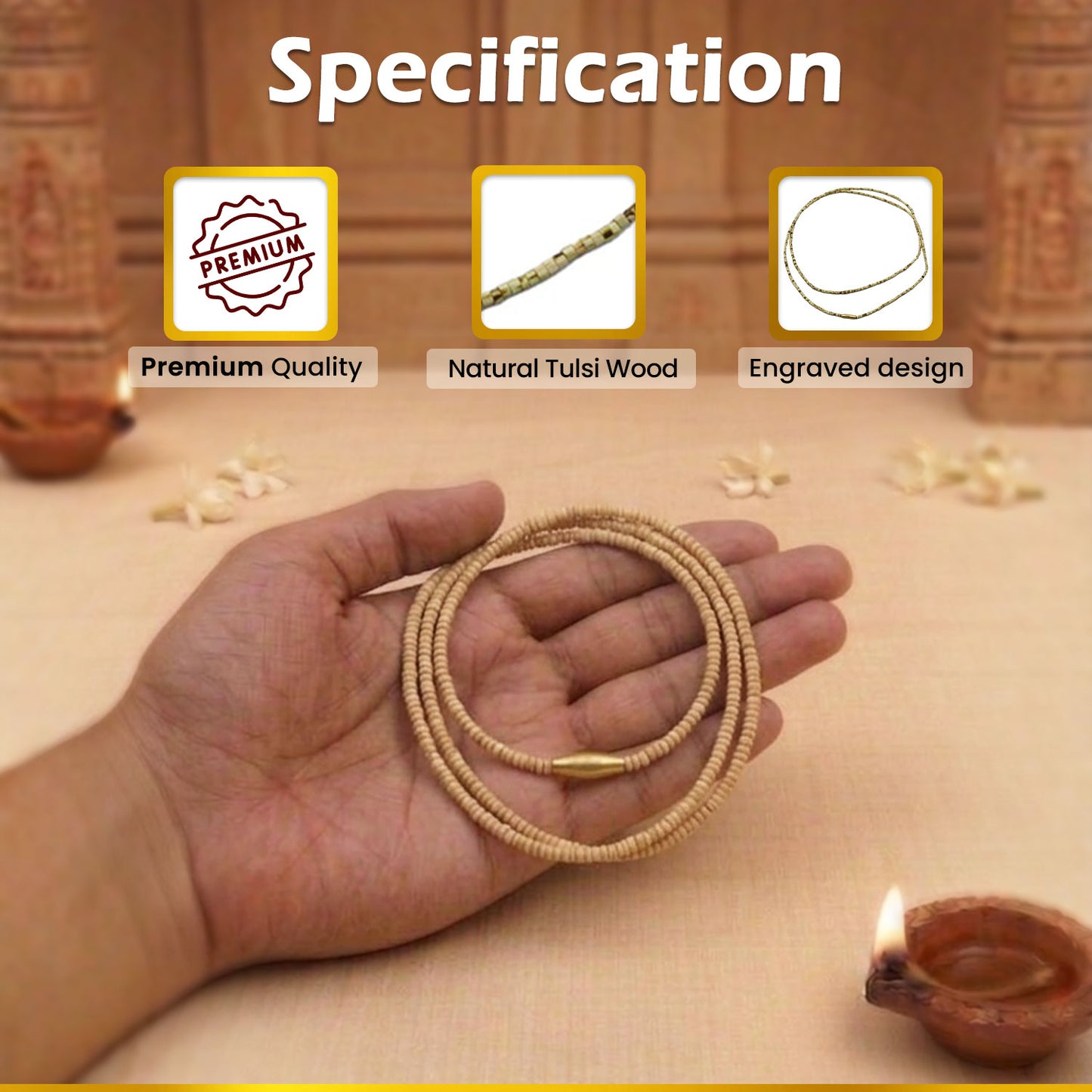 2 Round Iskcon Tulsi Kanthi Mala