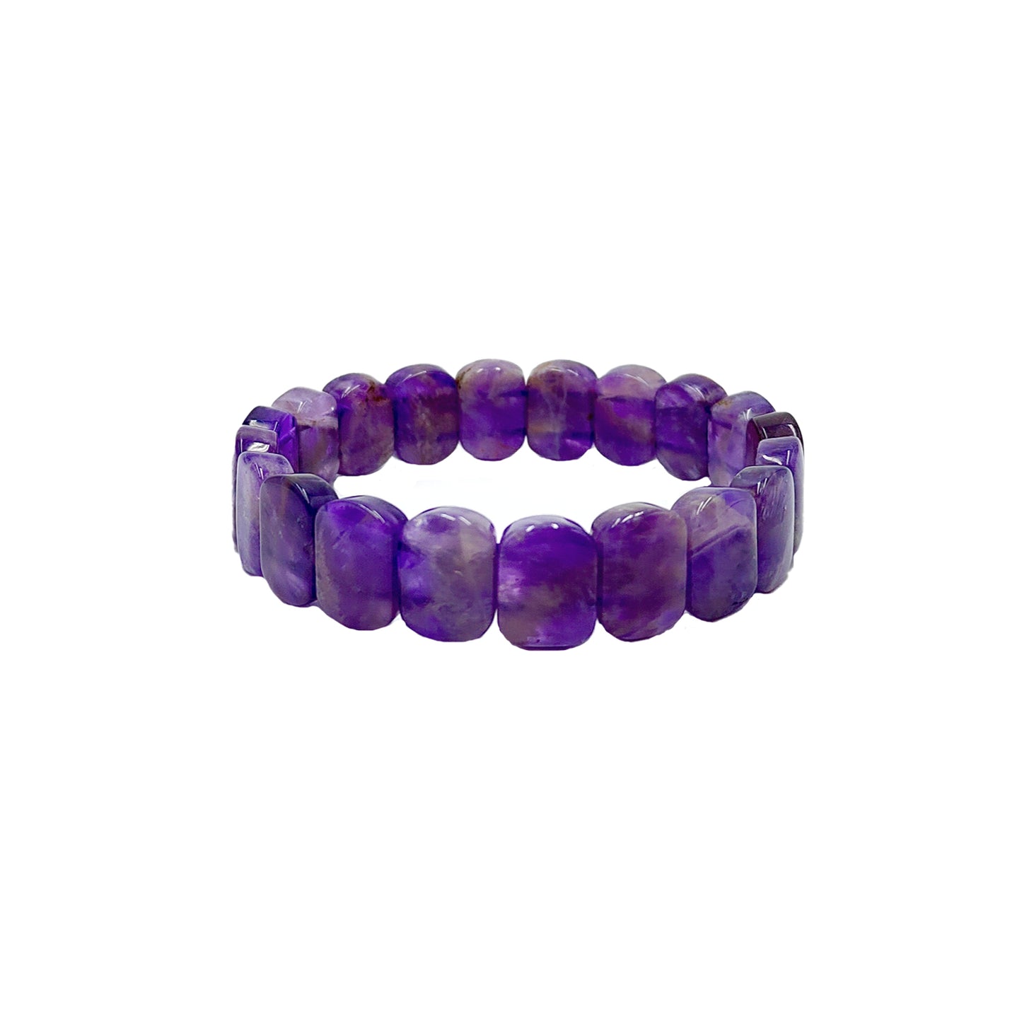 Amethyst Flat Shape Bracelet