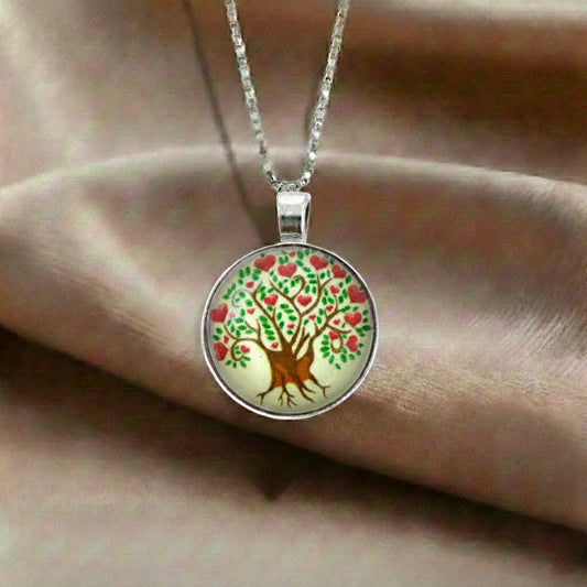 Apple Tree Crystal Pendant