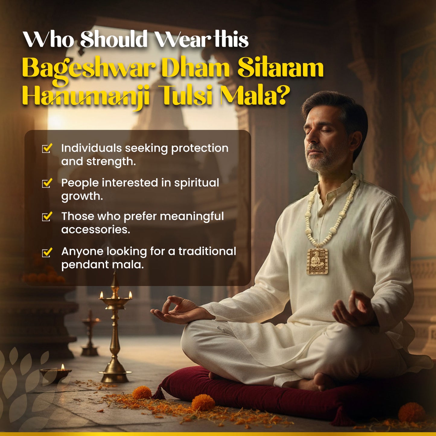 Bageshwar Dham Sitaram Hanumanji Tulsi Mala