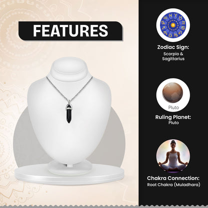 Black Obsidian Crystal Pendant