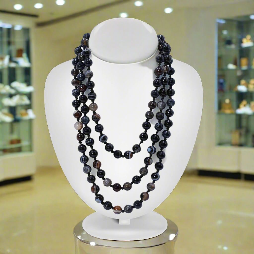 Black Hakik Mala (108 Beads)