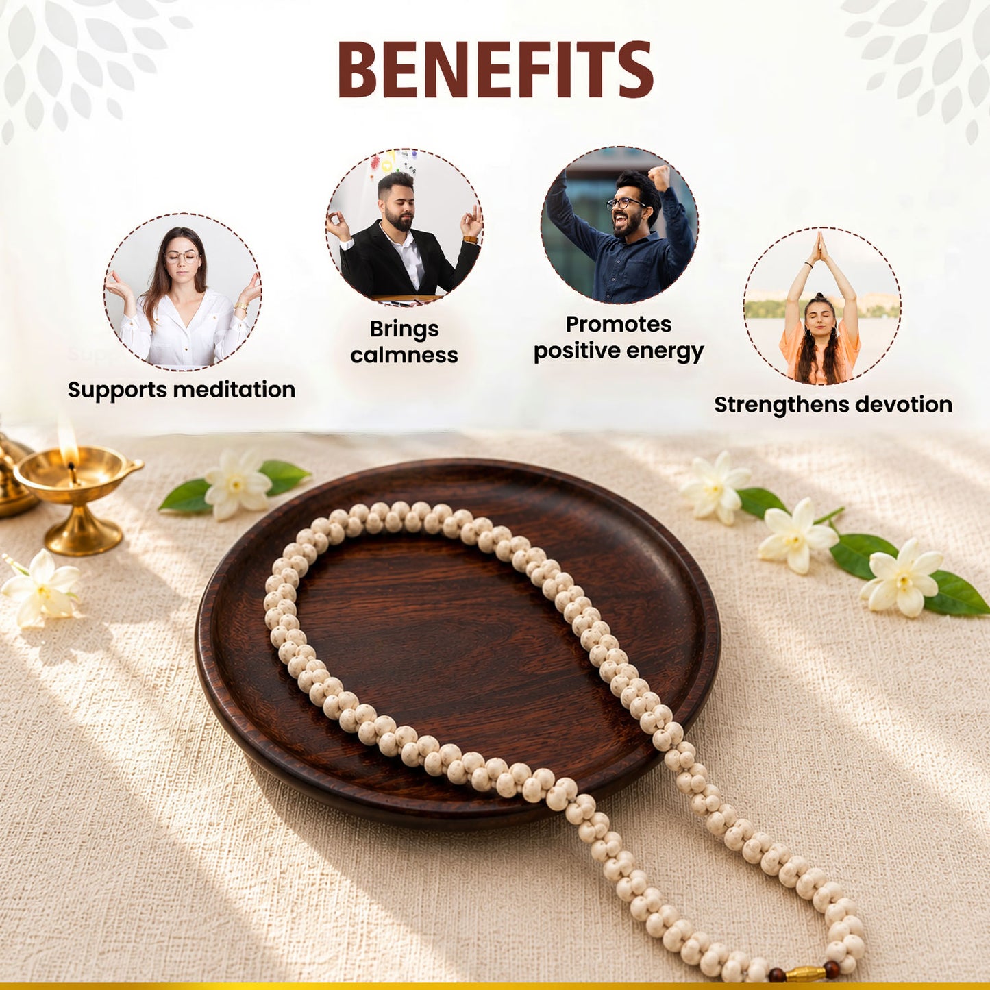 Braided Tulsi Mala