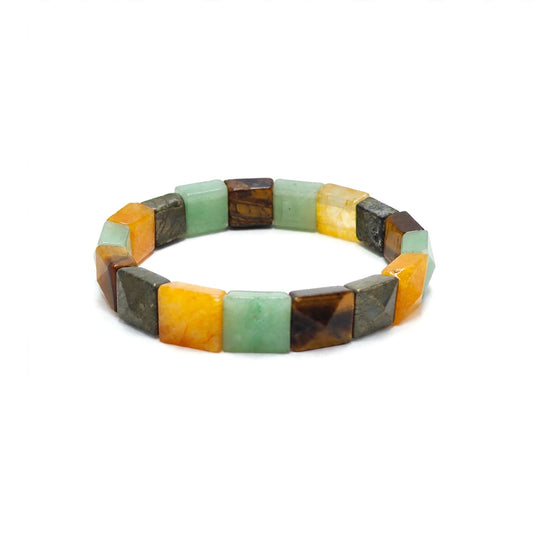 Dhanyog Square Diamond Cut Crystal Bracelet