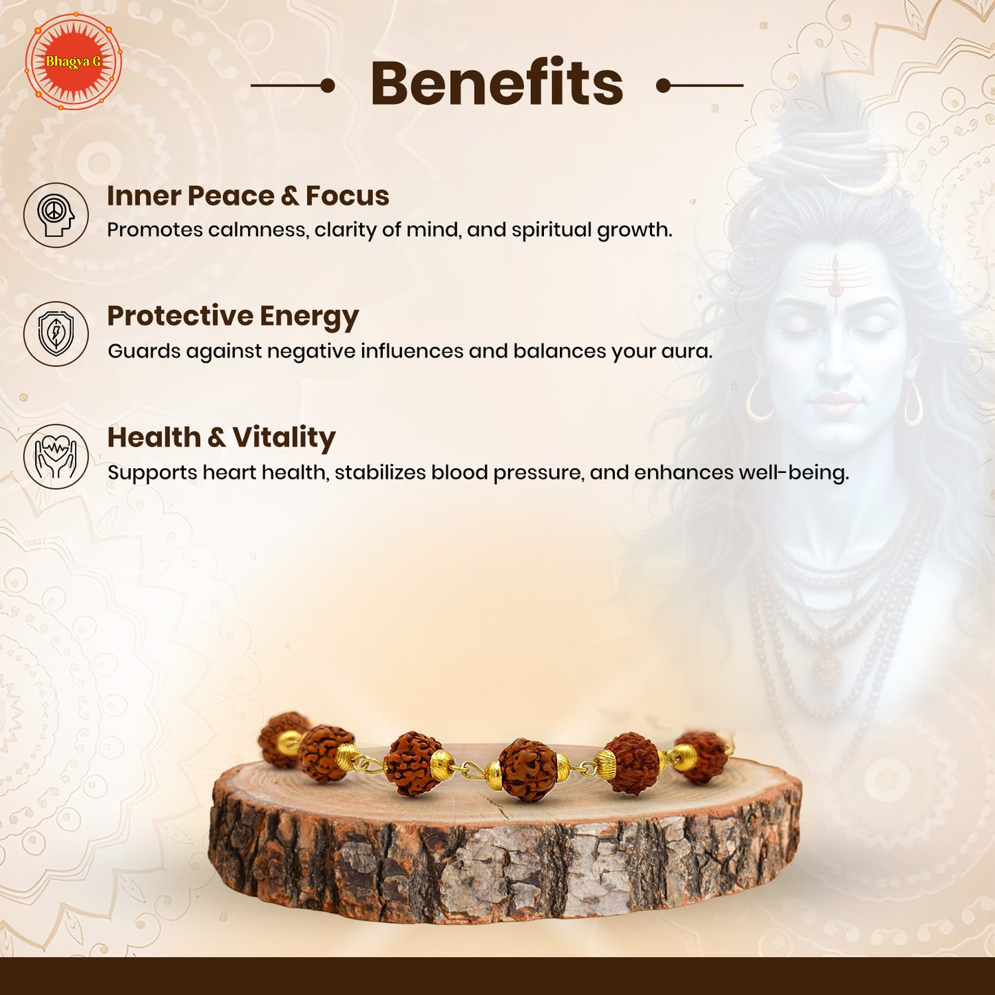 Lord Shiva Rudraksha Bracelet 