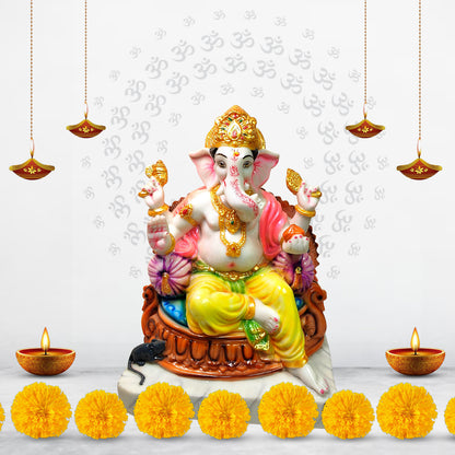 Divine Gaddi Ganesh Idol