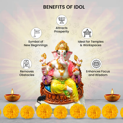 Divine Gaddi Ganesh Idol
