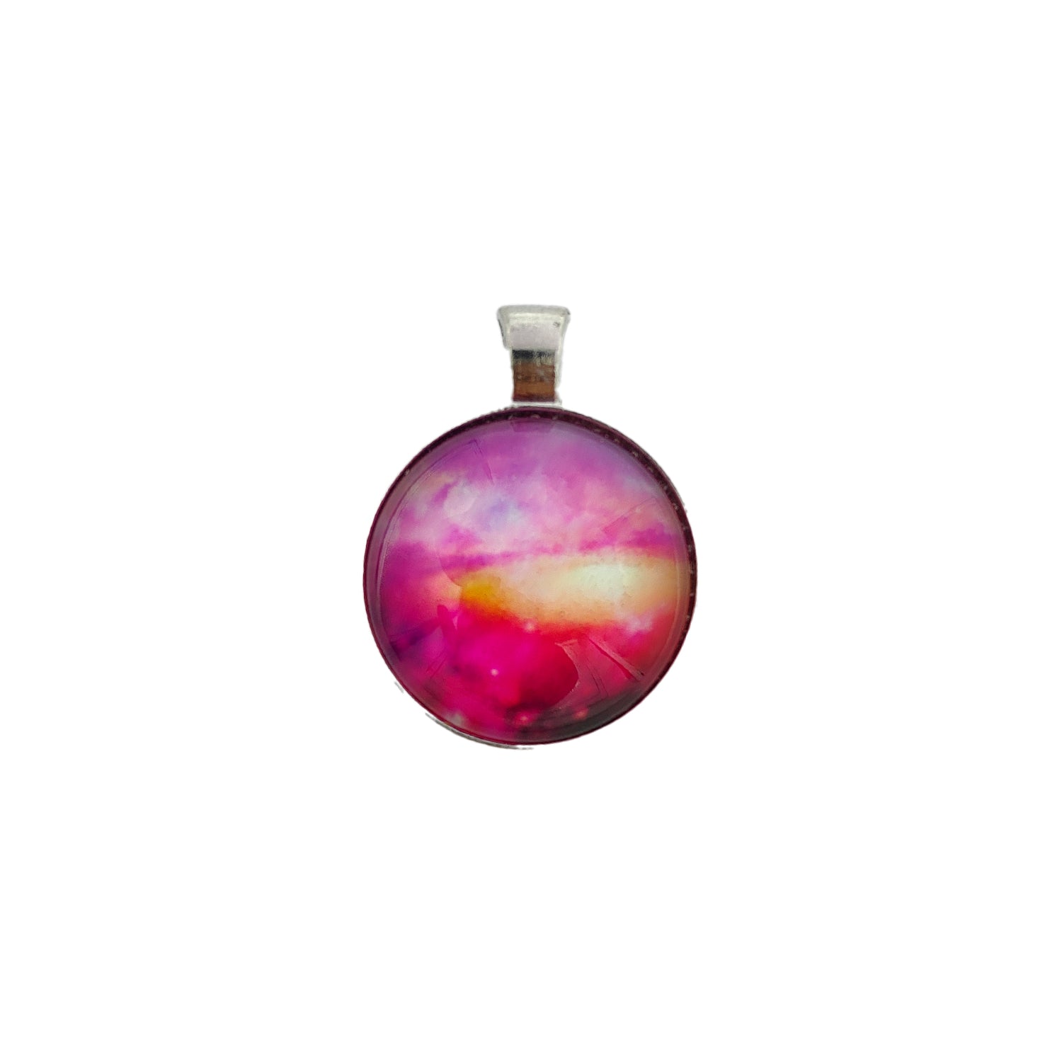 Red Galaxy Crystal Pendant