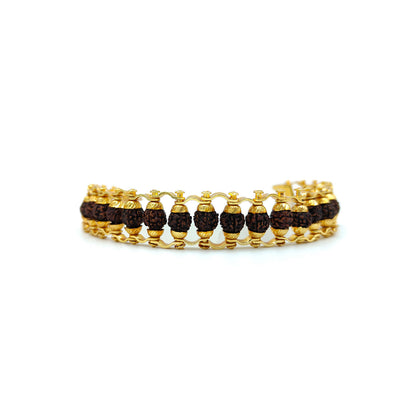 Brass Chain Rudraksha Bracelet