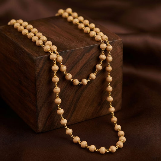 Golden Cap Tulsi Mala