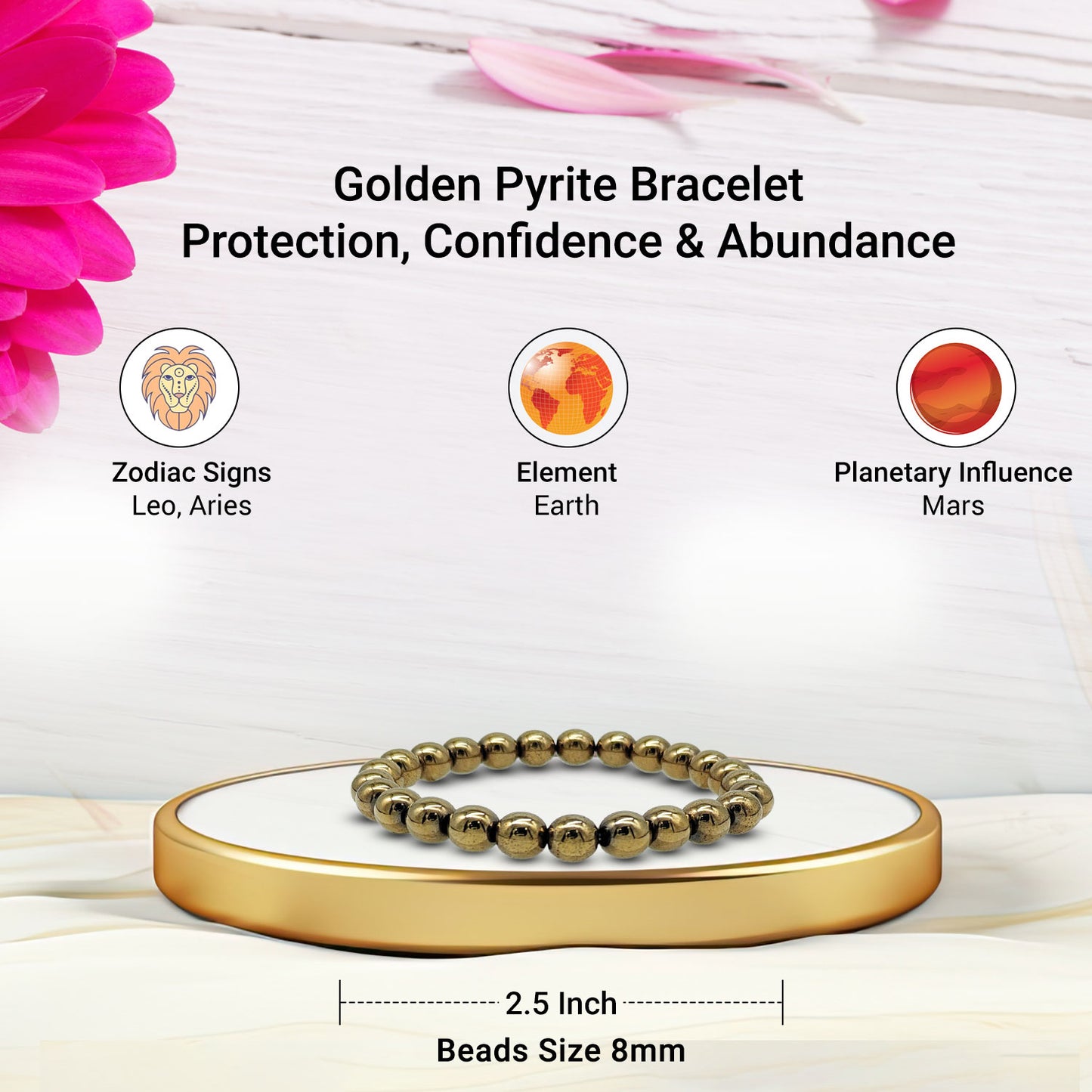 Hematite Wealth Bracelet - (8mm)