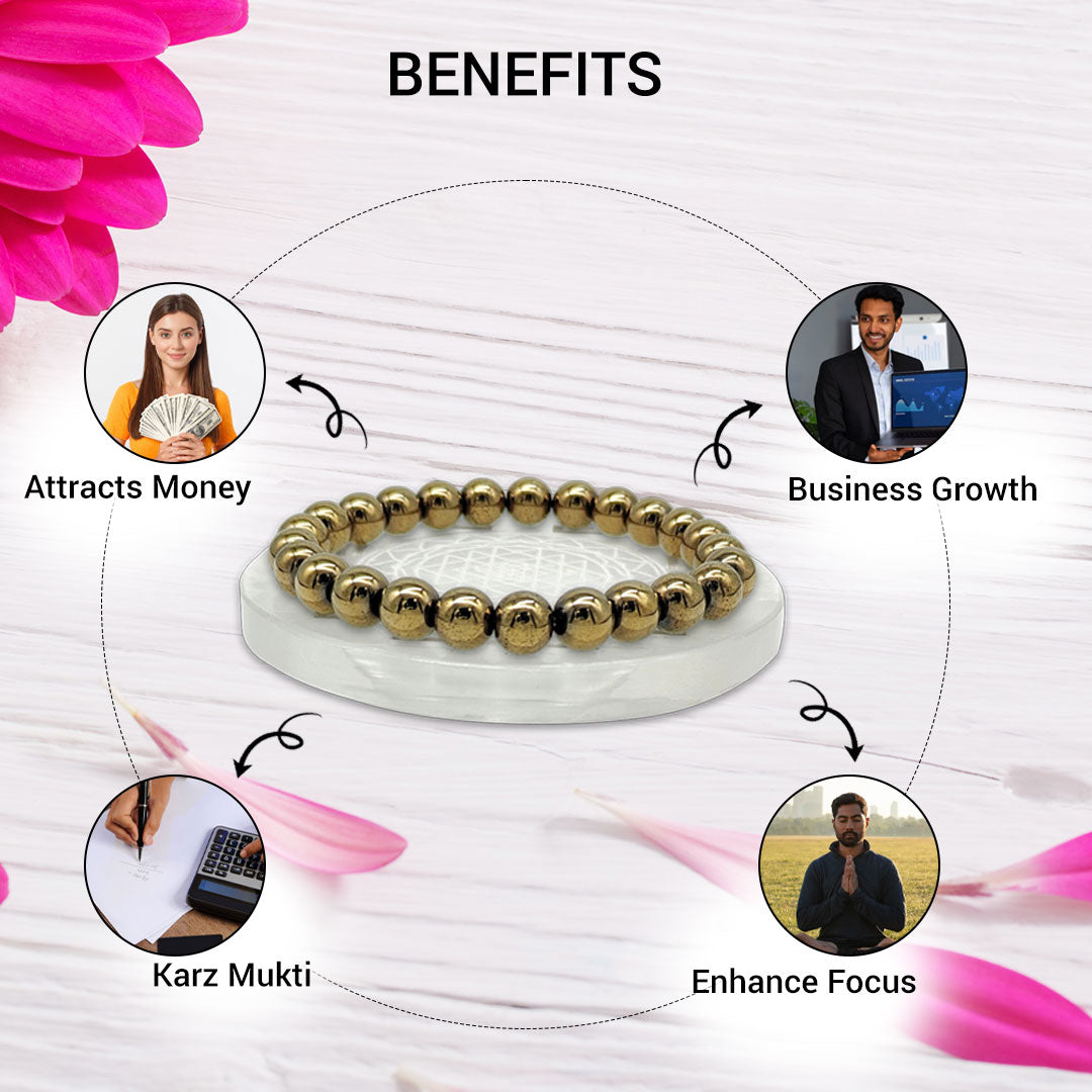 Hematite Wealth Bracelet - (8mm)