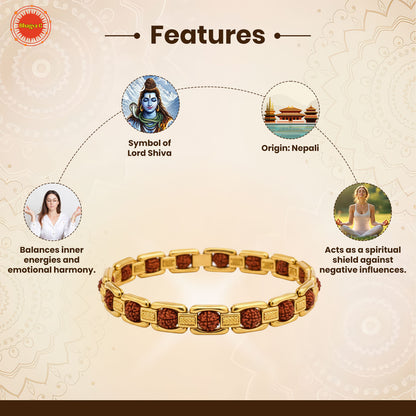 Golden Rudraksha Bracelet