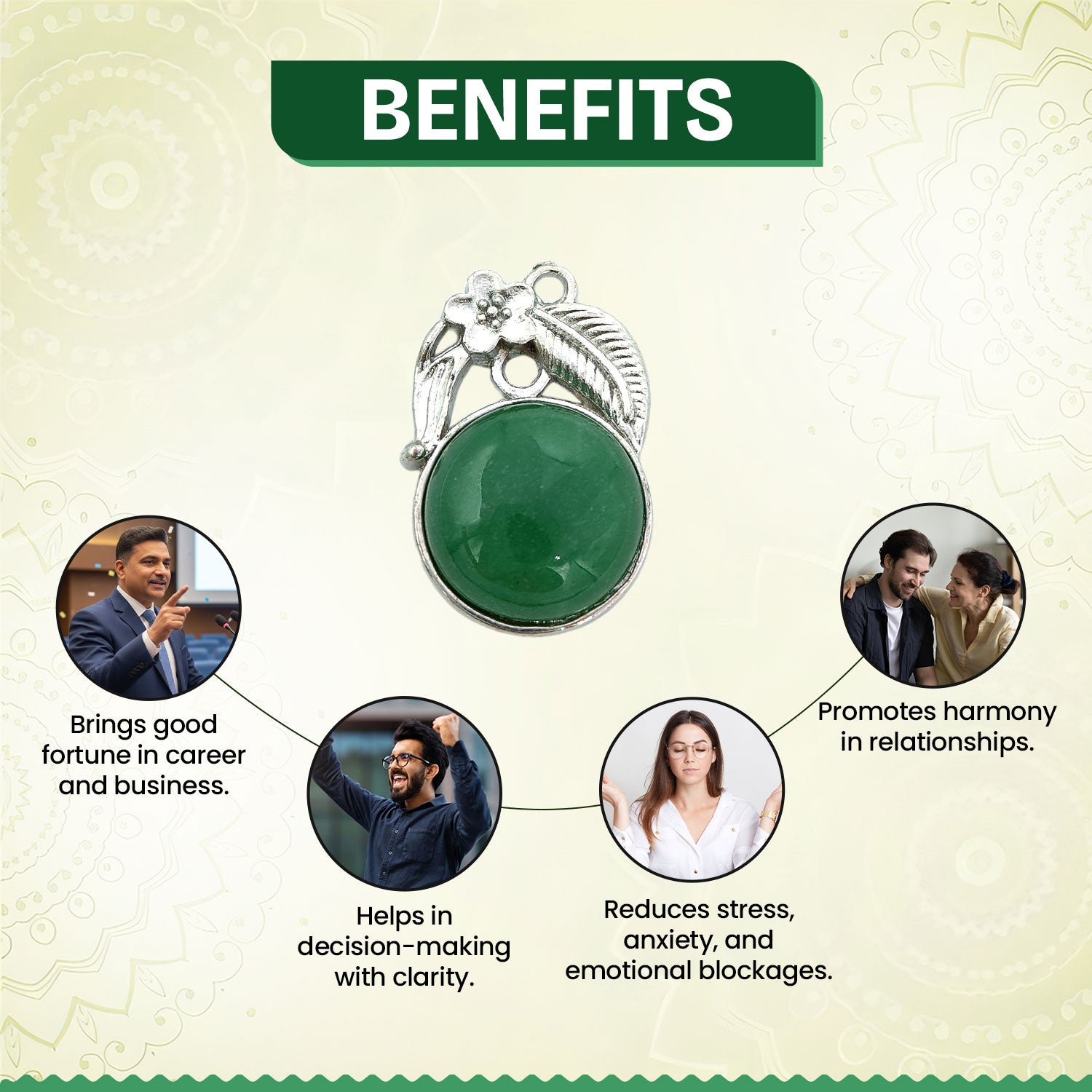 Aventurine Crystal Pendant