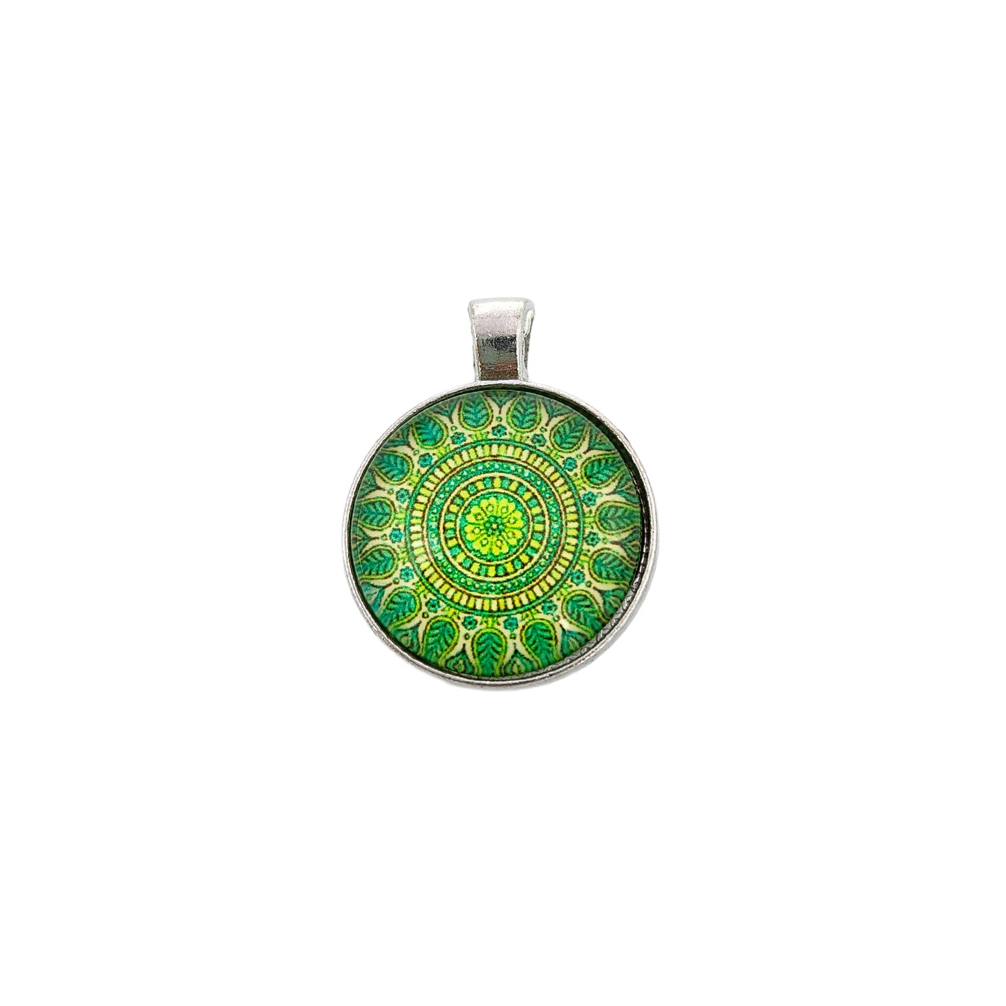 Mandala Crystal Pendant Green