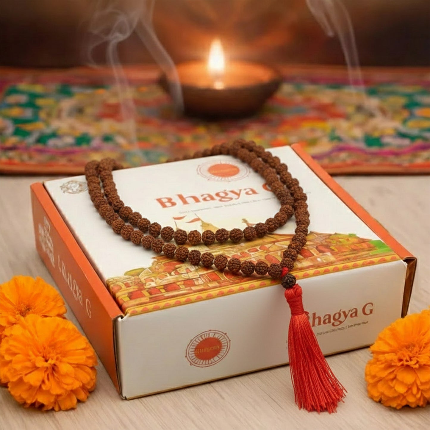 Indonesian 5 Mukhi Rudraksha Mala  (108 beads)