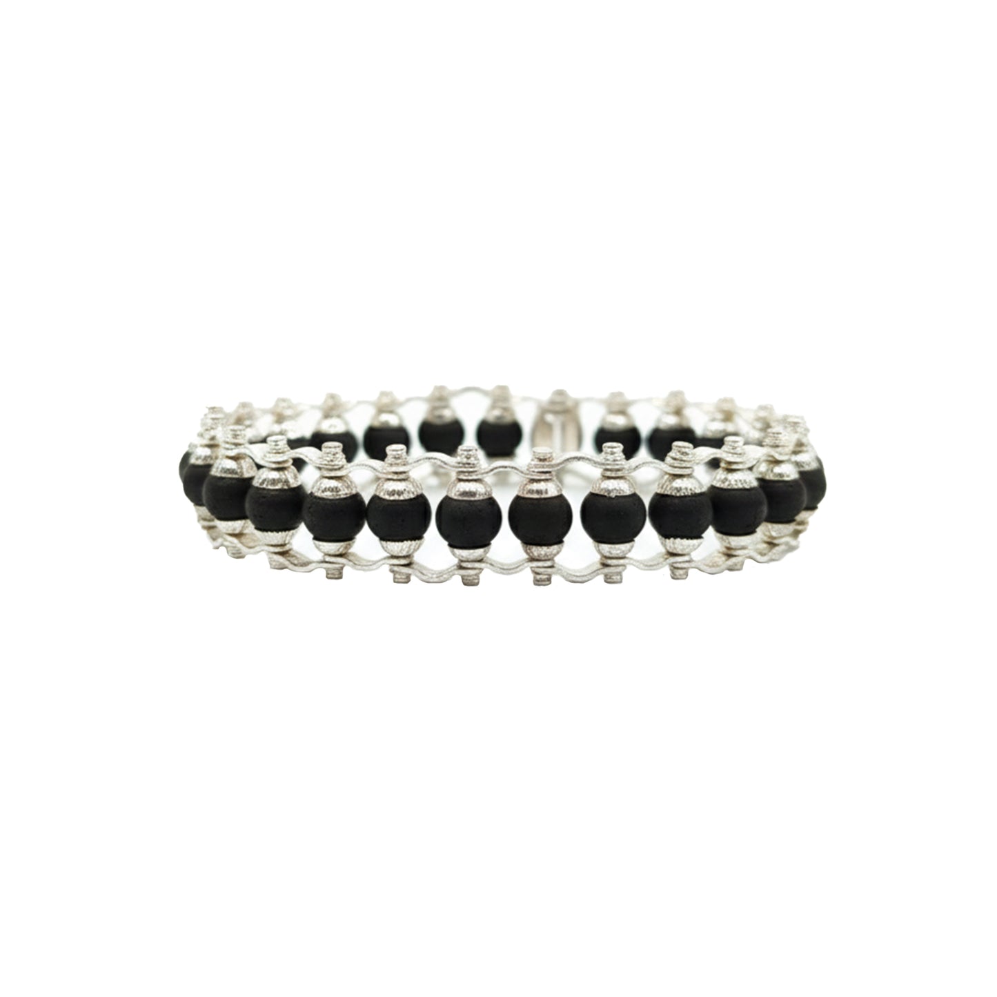 Karungali Silver Plated Bracelet