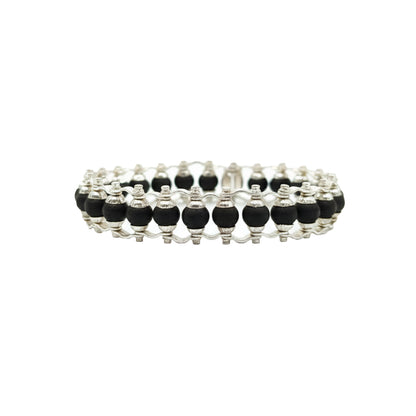 Karungali Silver Plated Bracelet