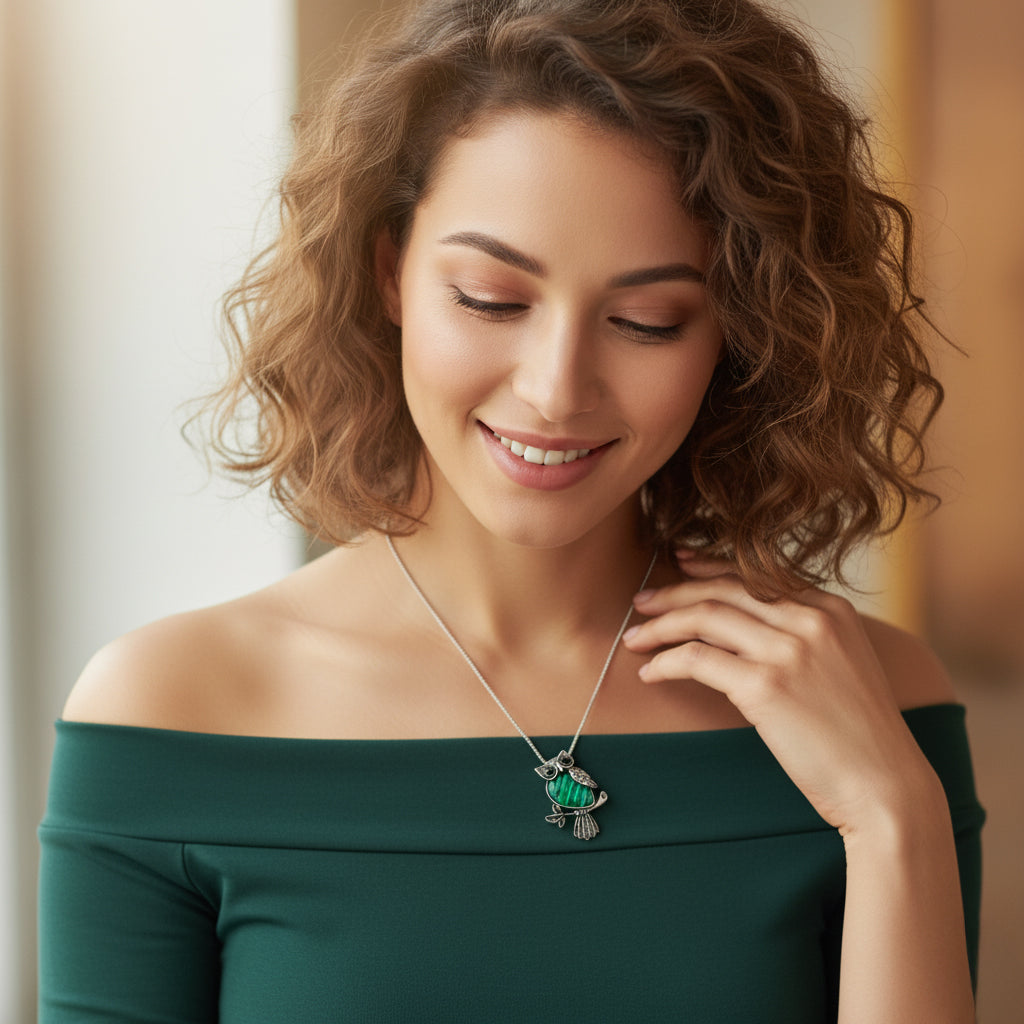 Malachite Crystal Pendant