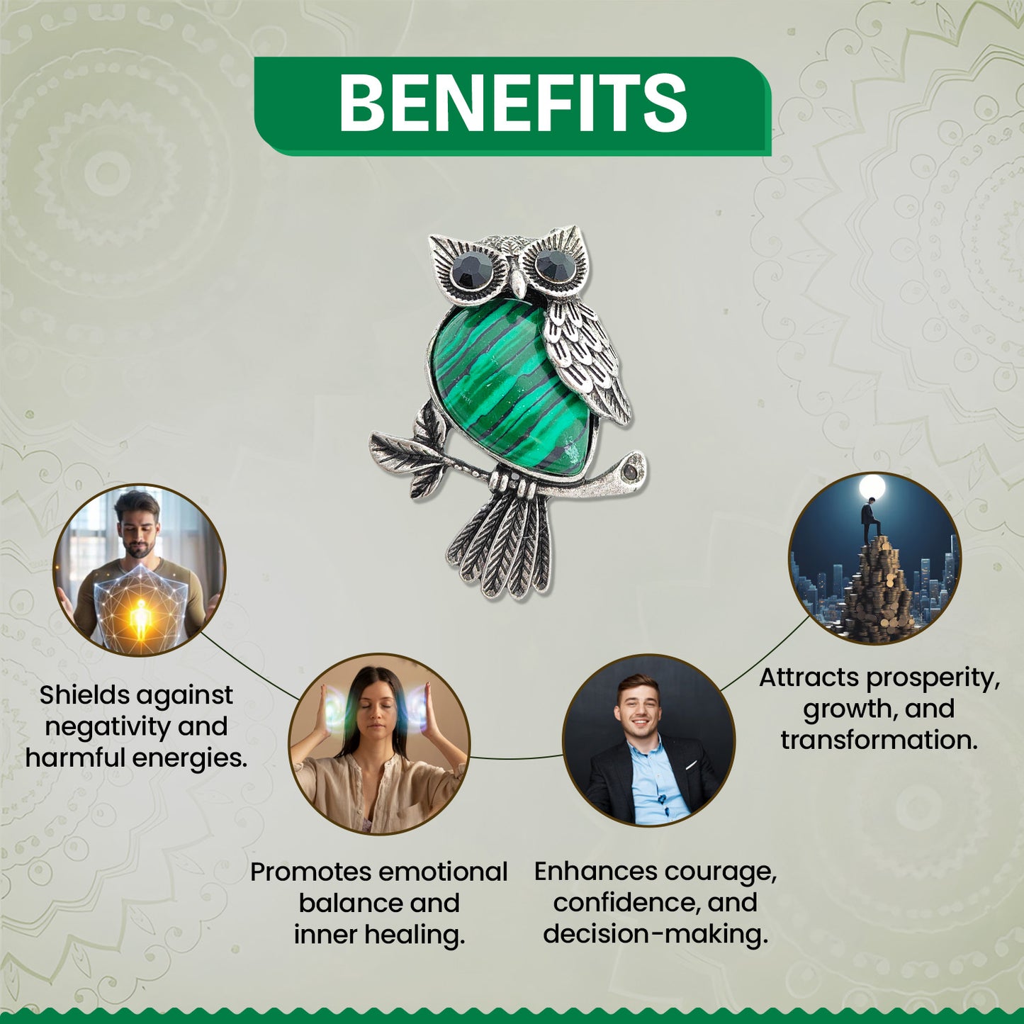 Green Malachite Pendant Jewelry