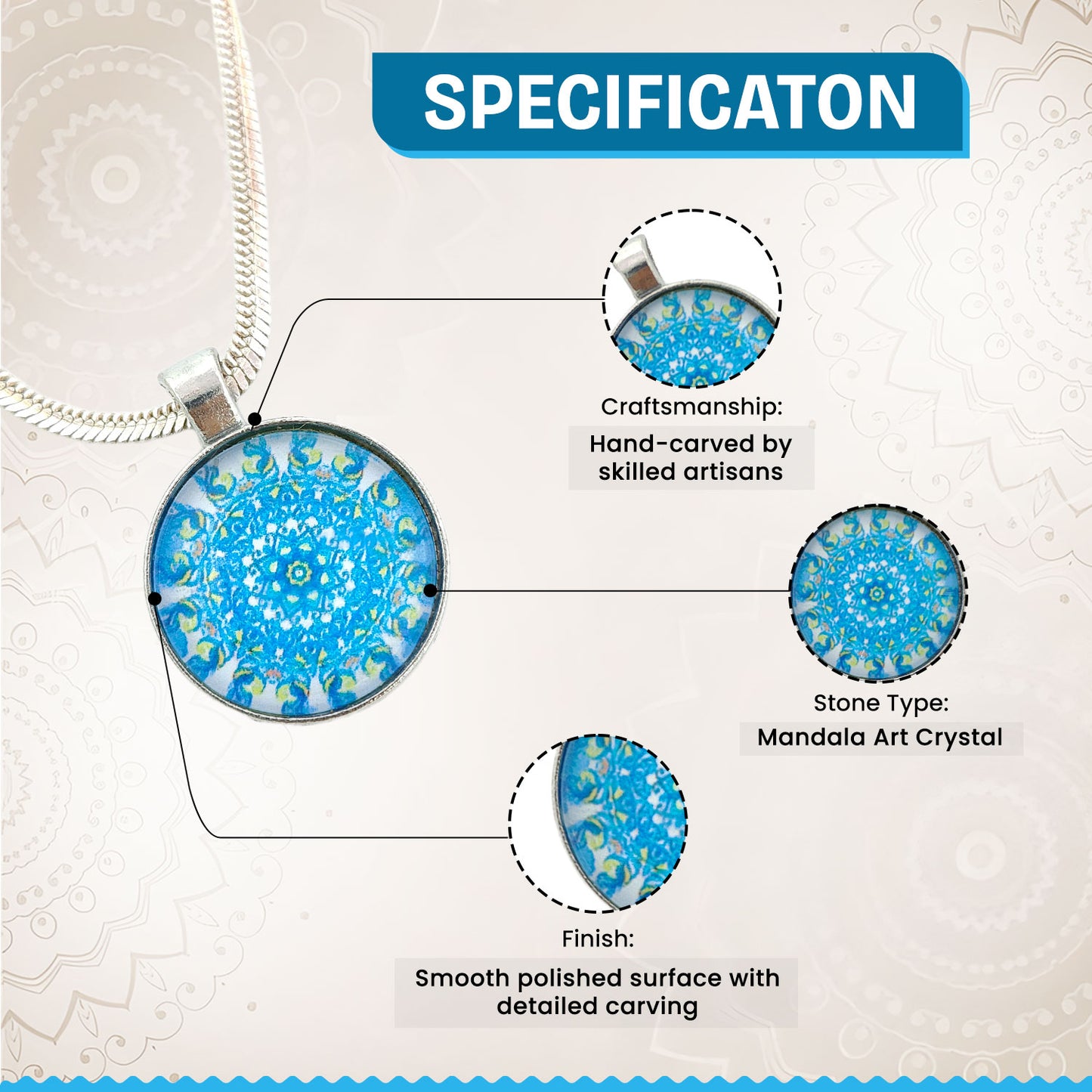Meditation Crystal Pendant