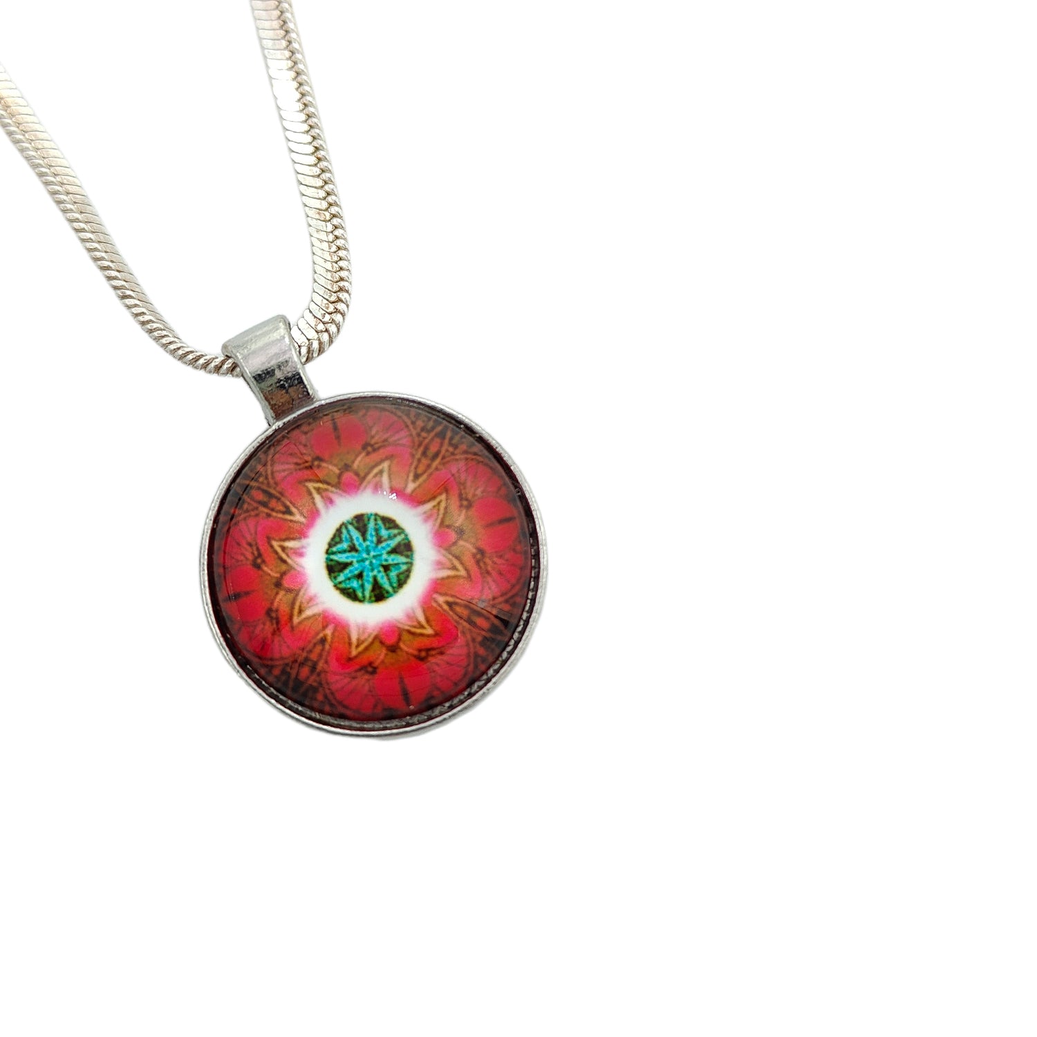Red Healing Mandala Pendant