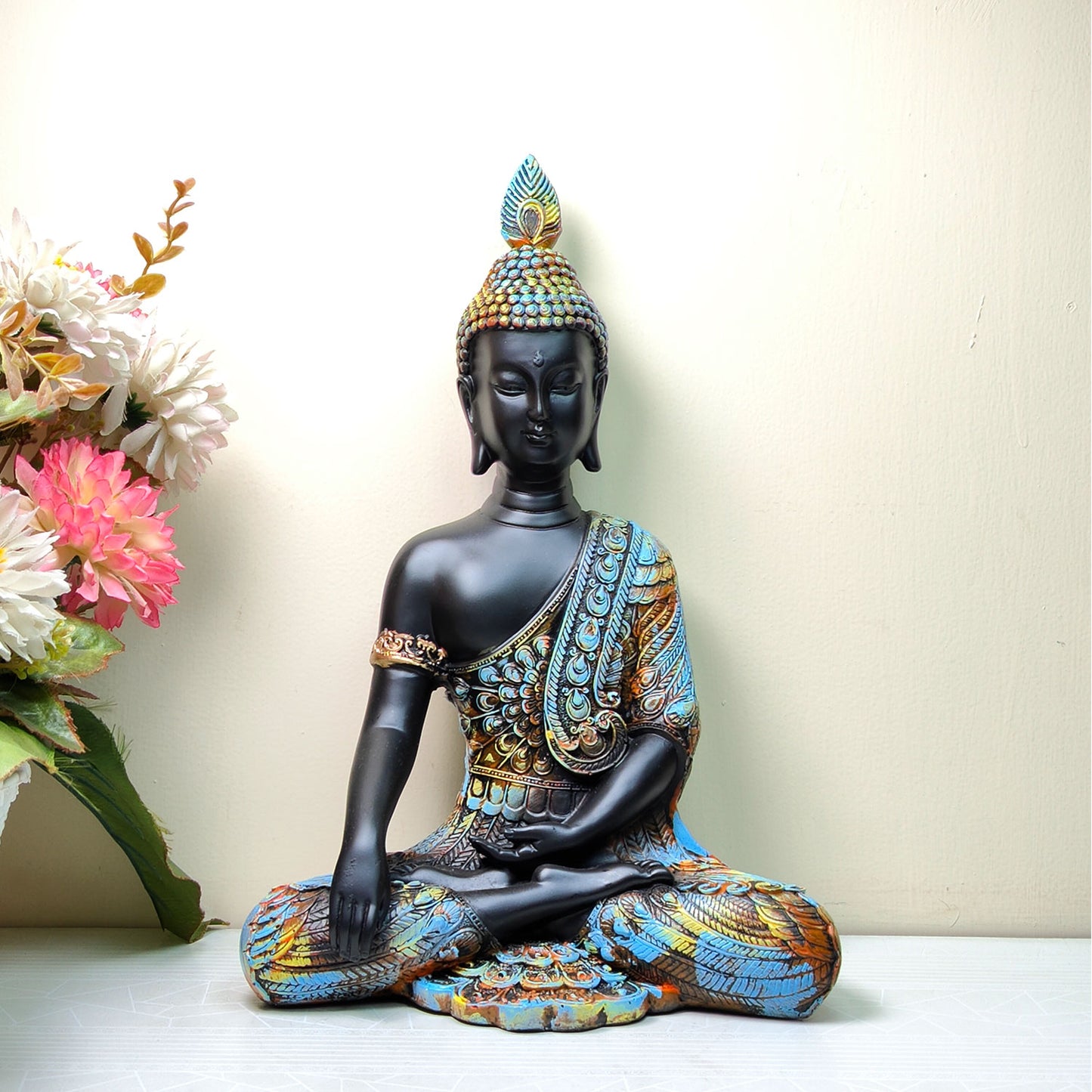 Gold Buddha Statue 13 Inch