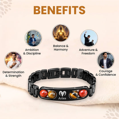 Metal Zodiac Bracelet Collection with 12 Constellation Signs