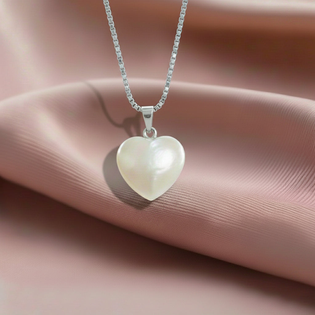 Mother of Pearl Heart Pendant