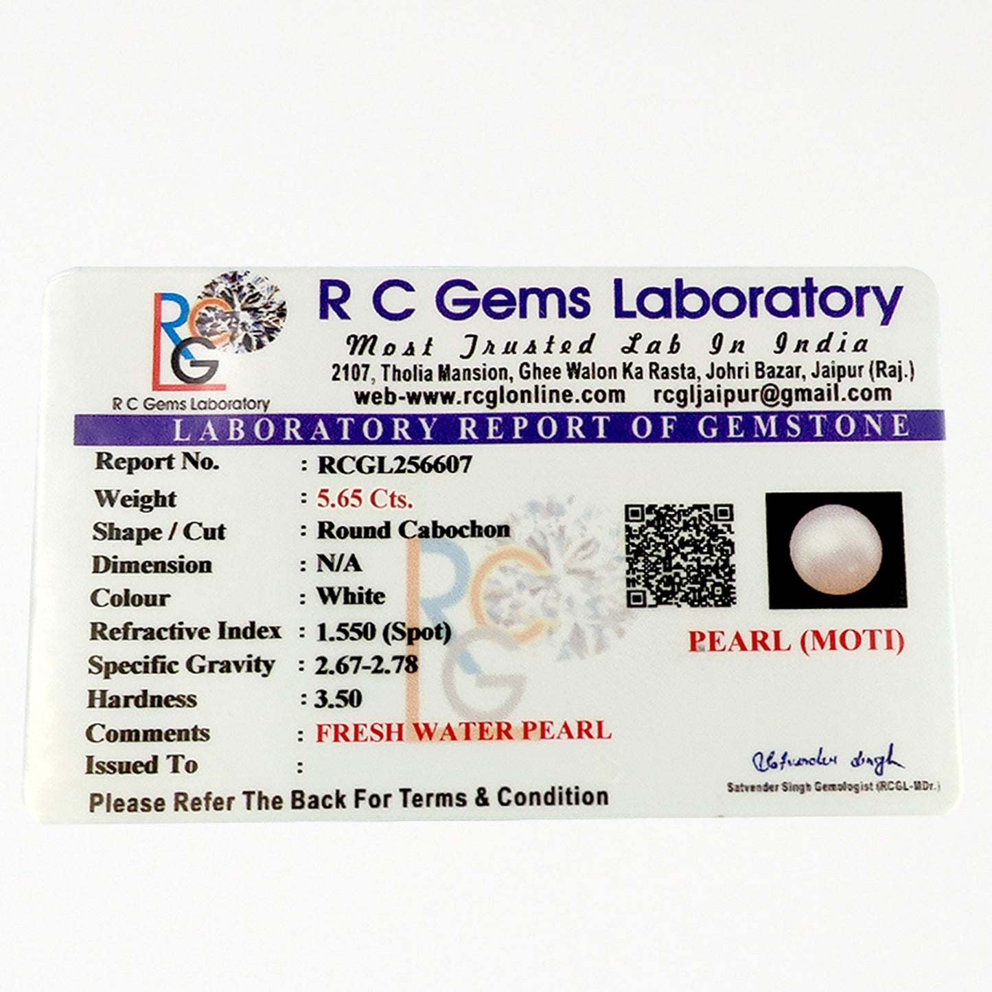 Moti (Pearl) 5.65 Cts.