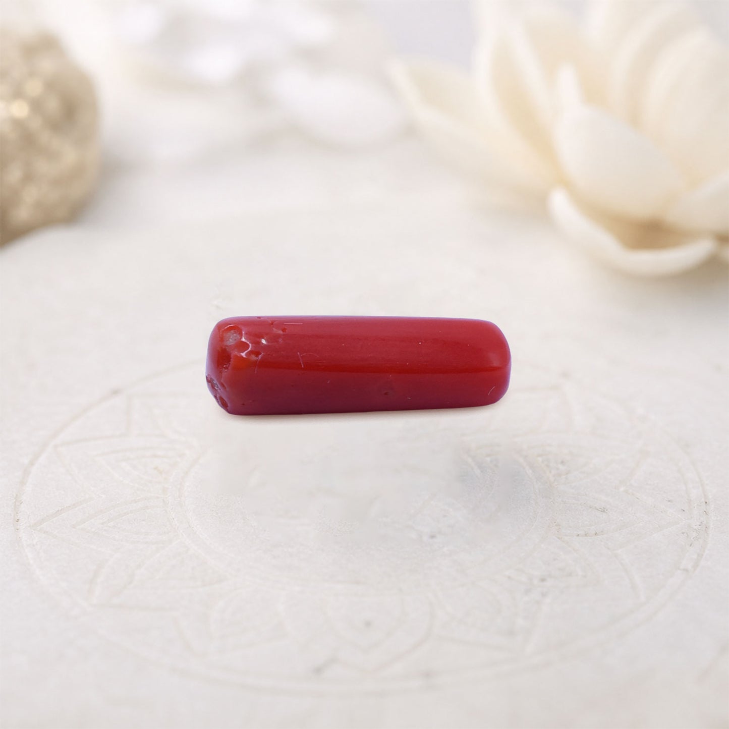 Natural red coral stone for Mars energy and protection 