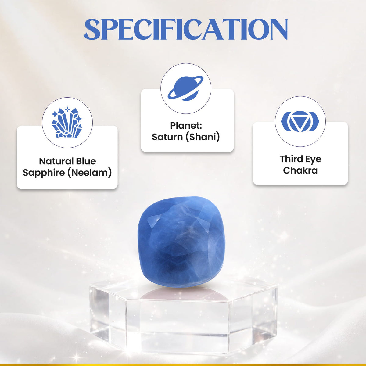Neelam (Blue Sapphire) 5.52 Cts.