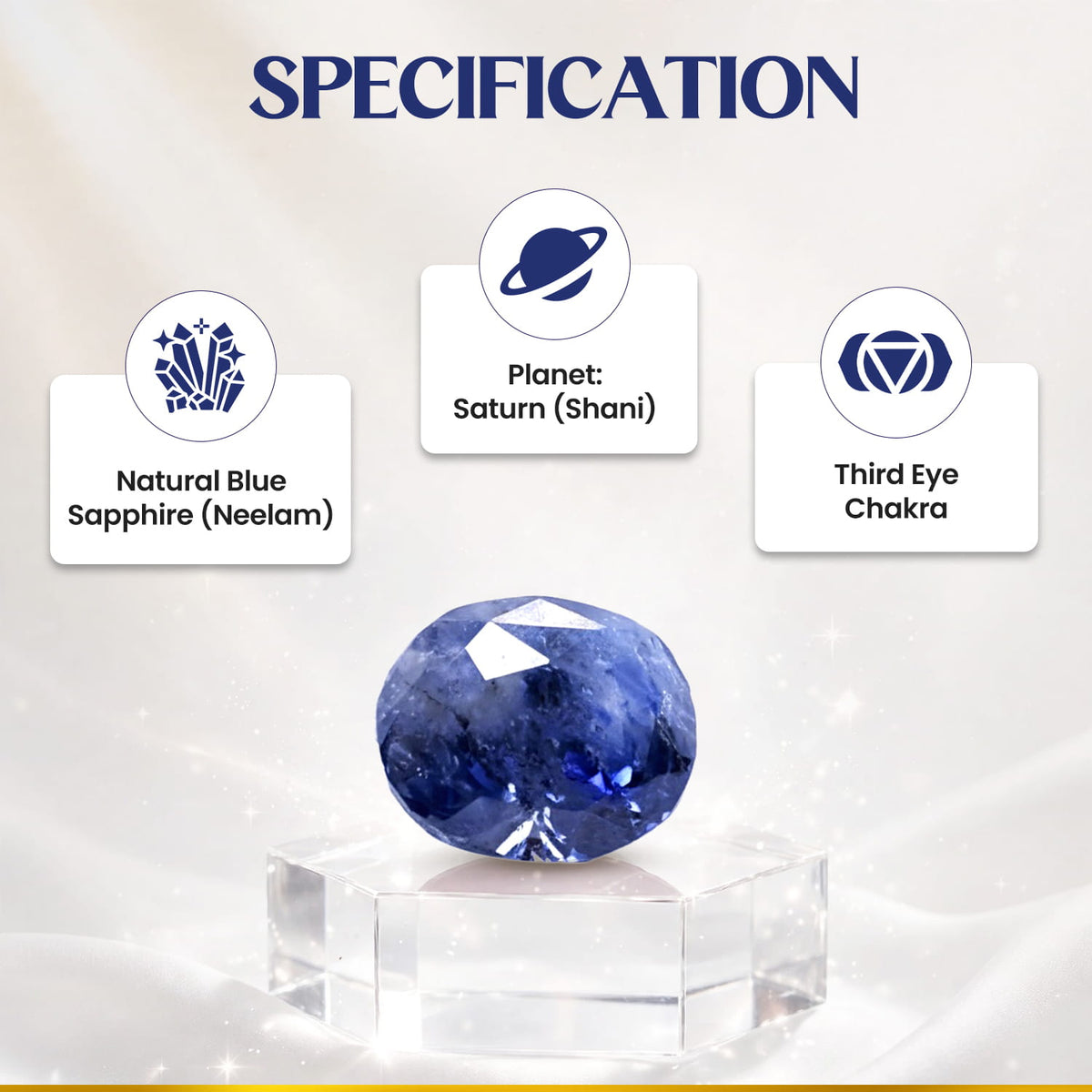 Neelam (Blue Sapphire) 5.58 Cts.