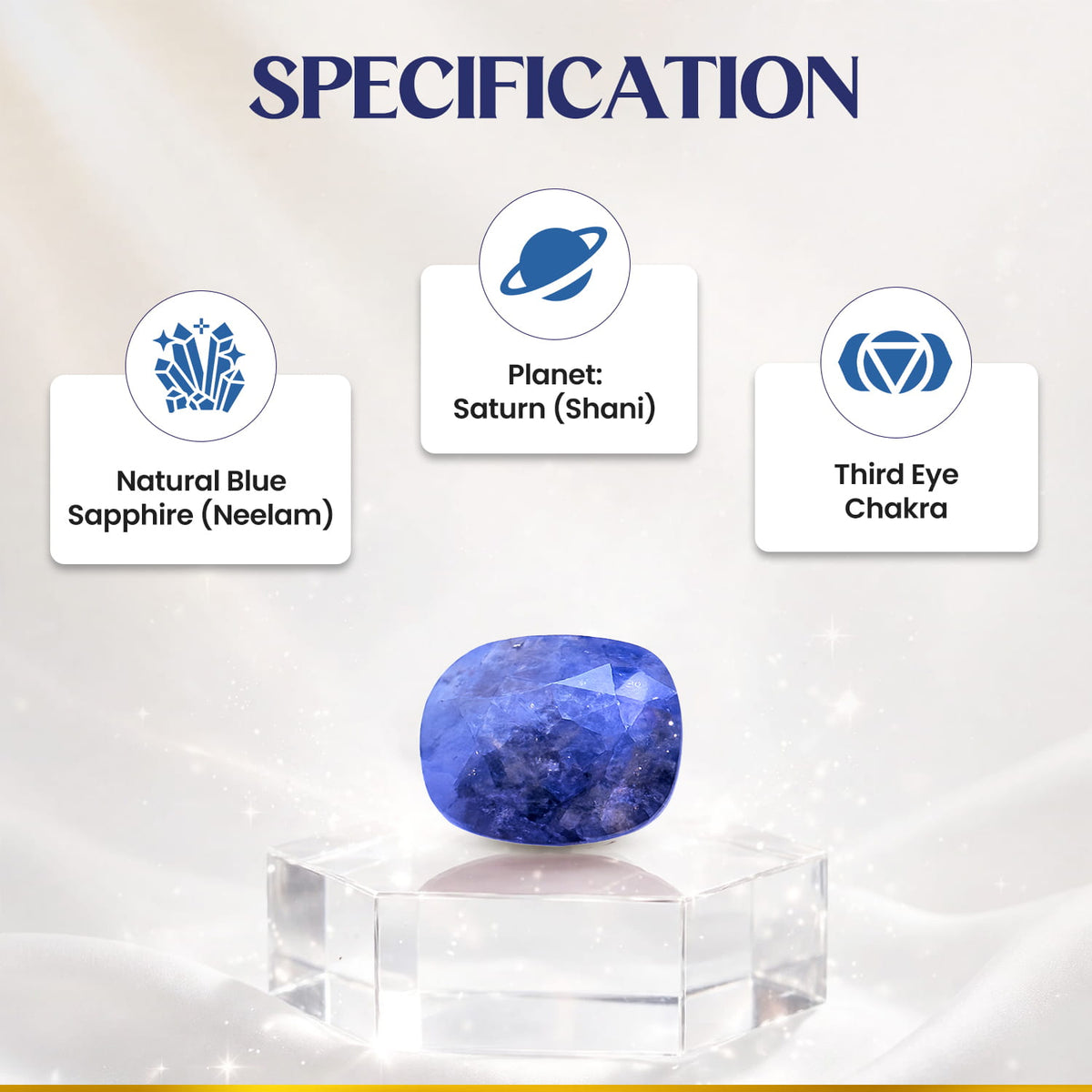Neelam (Blue Sapphire) 5.28 Cts.