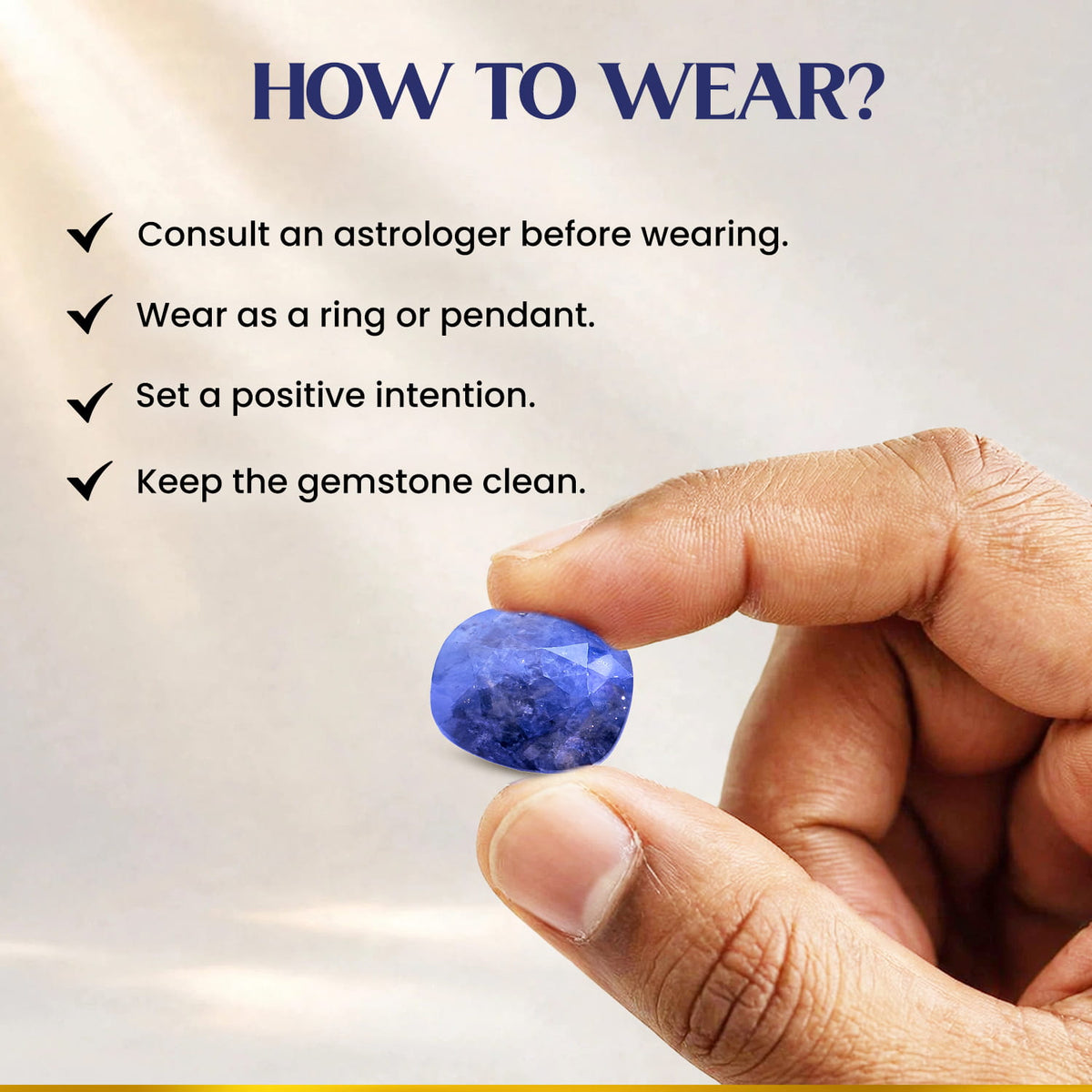 Neelam (Blue Sapphire) 5.28 Cts.