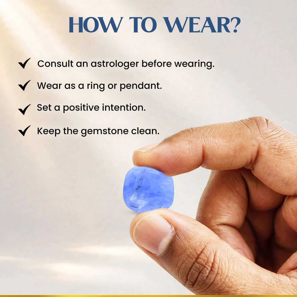 Neelam (Blue Sapphire) 5.47 Cts.