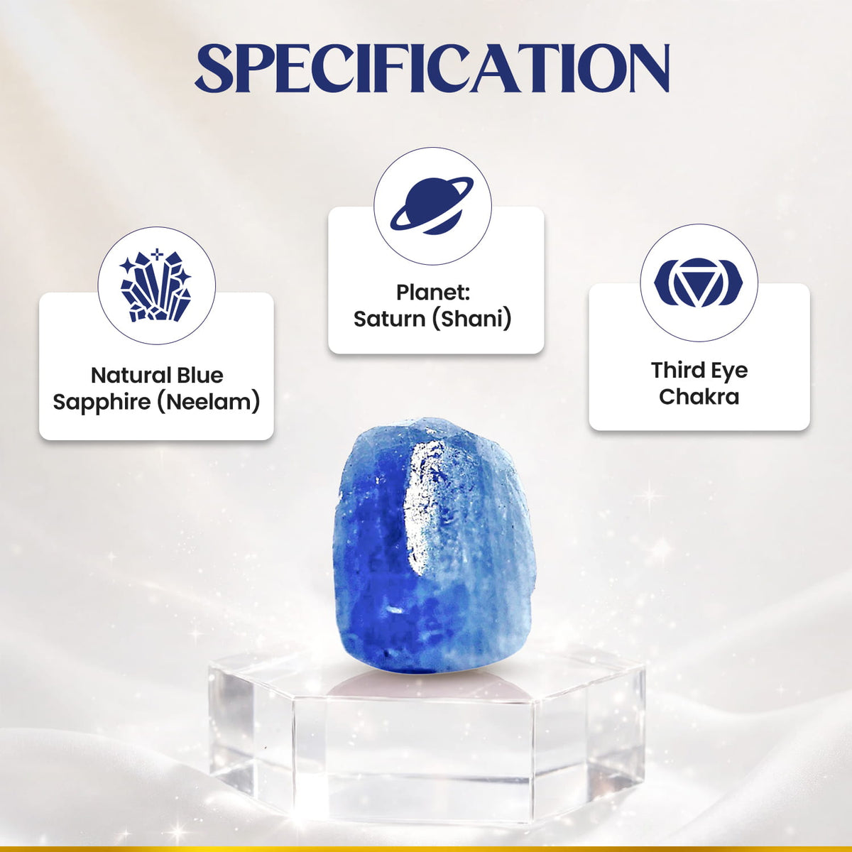 Neelam (Blue Sapphire) 5.68 Cts.