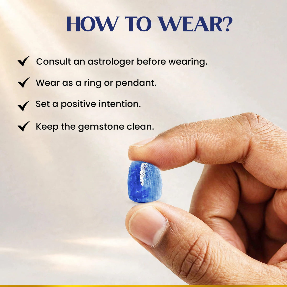 Neelam (Blue Sapphire) 5.68 Cts.
