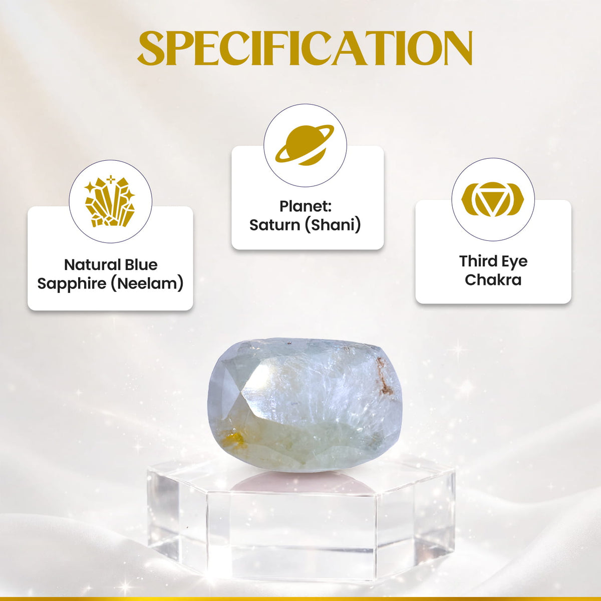 Neelam (Blue Sapphire) 6.88 Cts