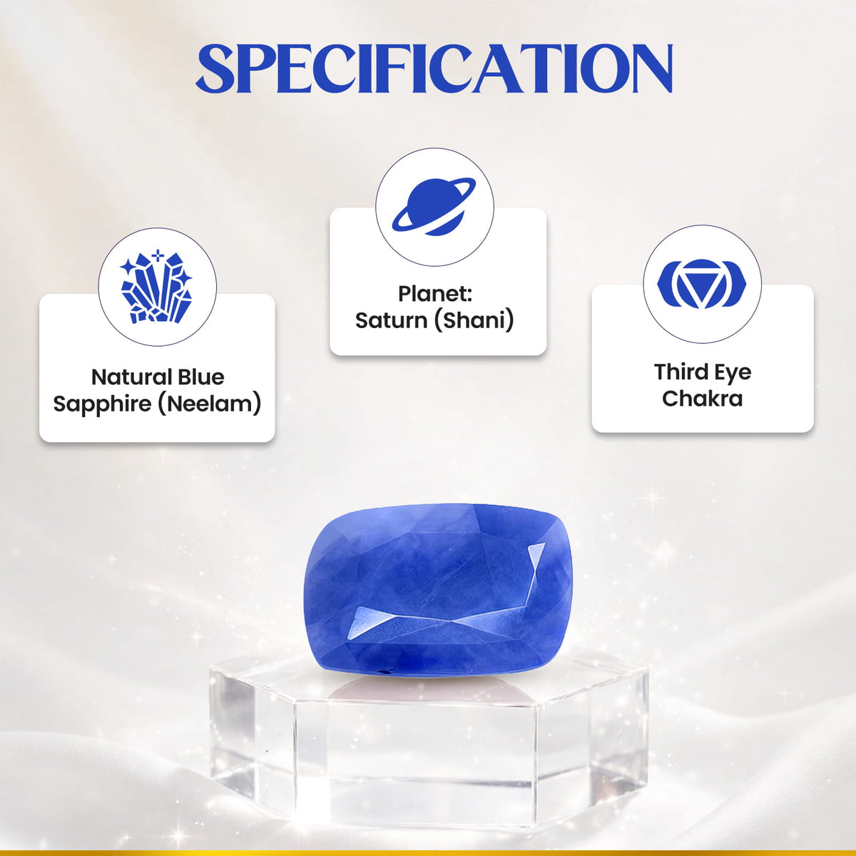 Neelam (Blue Sapphire) 7.65 Cts