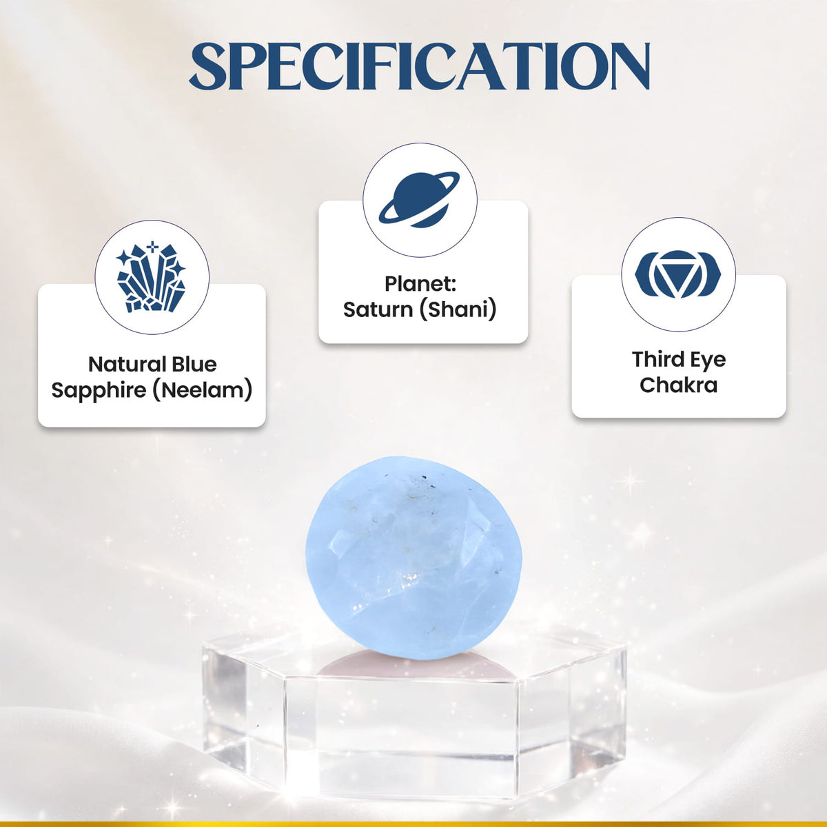 Neelam (Blue Sapphire) 7.75 Cts