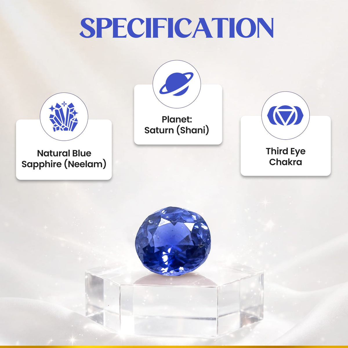 Neelam (Blue Sapphire) 8.00 Cts